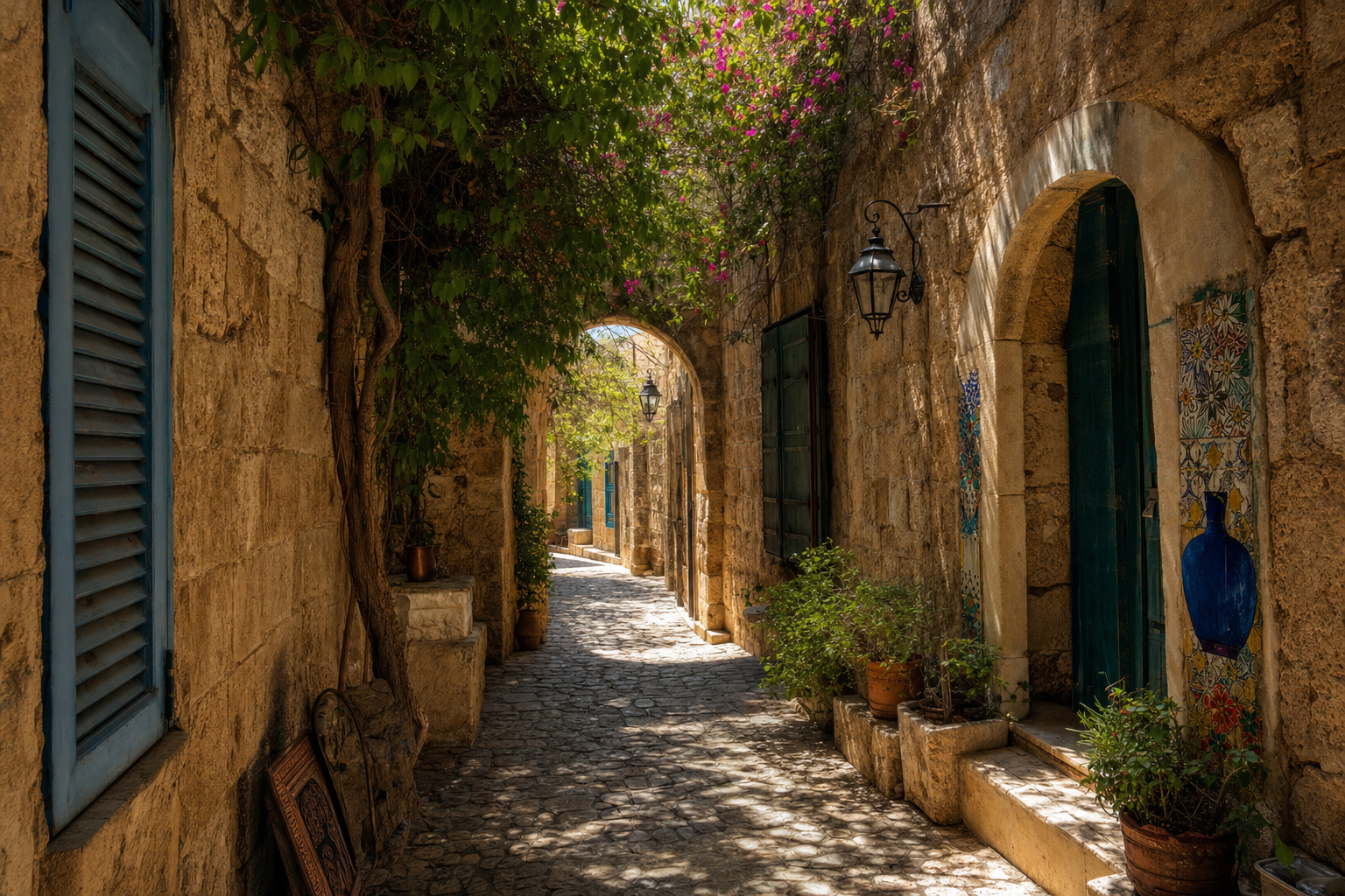An old Lebanese stone alley — heritage and craft